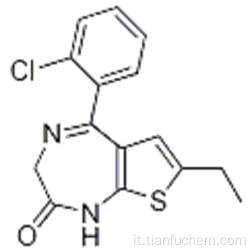 5- (o-clorofenil) -7-etil-1,3-diidro-2H-tieno (2,3-e) (1,4) diazepin-2-one CAS 33671-37-3